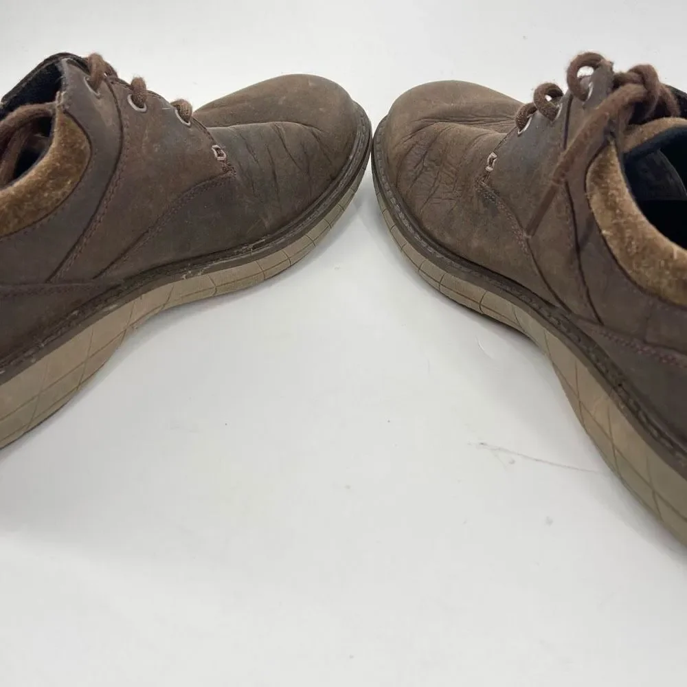 Merrell Mens Oxford Shoes World Vue Lace Up Leather J94355 Brown Size 10